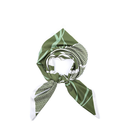 Платок женский с принтом атлас разноцветный РАВЕННА 752-818 Платок женский с принтом атлас разноцветный РАВЕННА 752-818