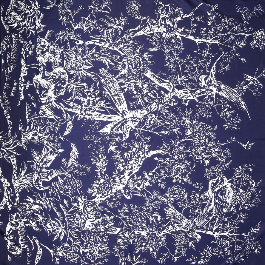 Платок женский с принтом атлас разноцветный ТЕРНИ 752-856, фото 4