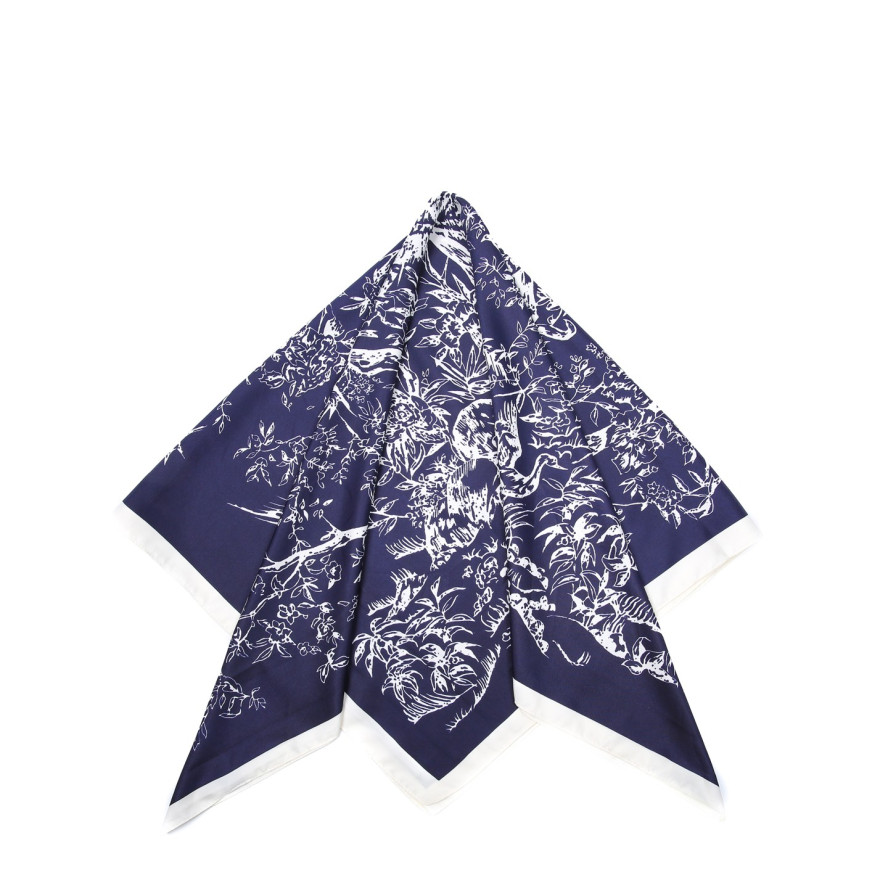 Платок женский с принтом атлас разноцветный ТЕРНИ 752-856, фото 2