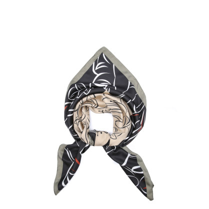 Хустка жіноча з принтом атлас різнокольорова ПАРМА 752-870