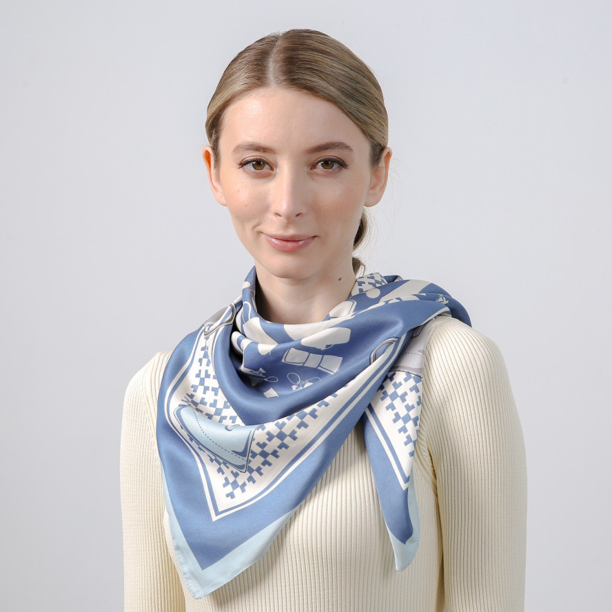 Хустка жіноча з принтом атлас різнокольорова ТРІЕСТ 752-894, фото 5