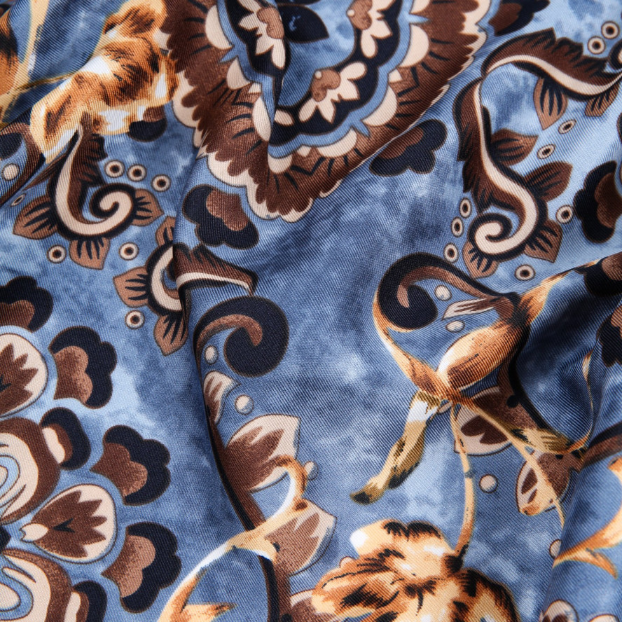 Хустка жіноча з принтом атлас різнокольорова МОДЕСТ 915-749, фото 3