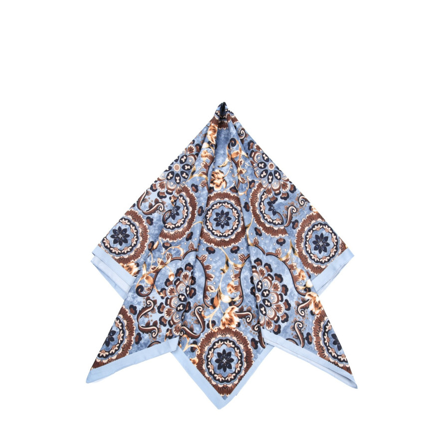 Хустка жіноча з принтом атлас різнокольорова МОДЕСТ 915-749, фото 2