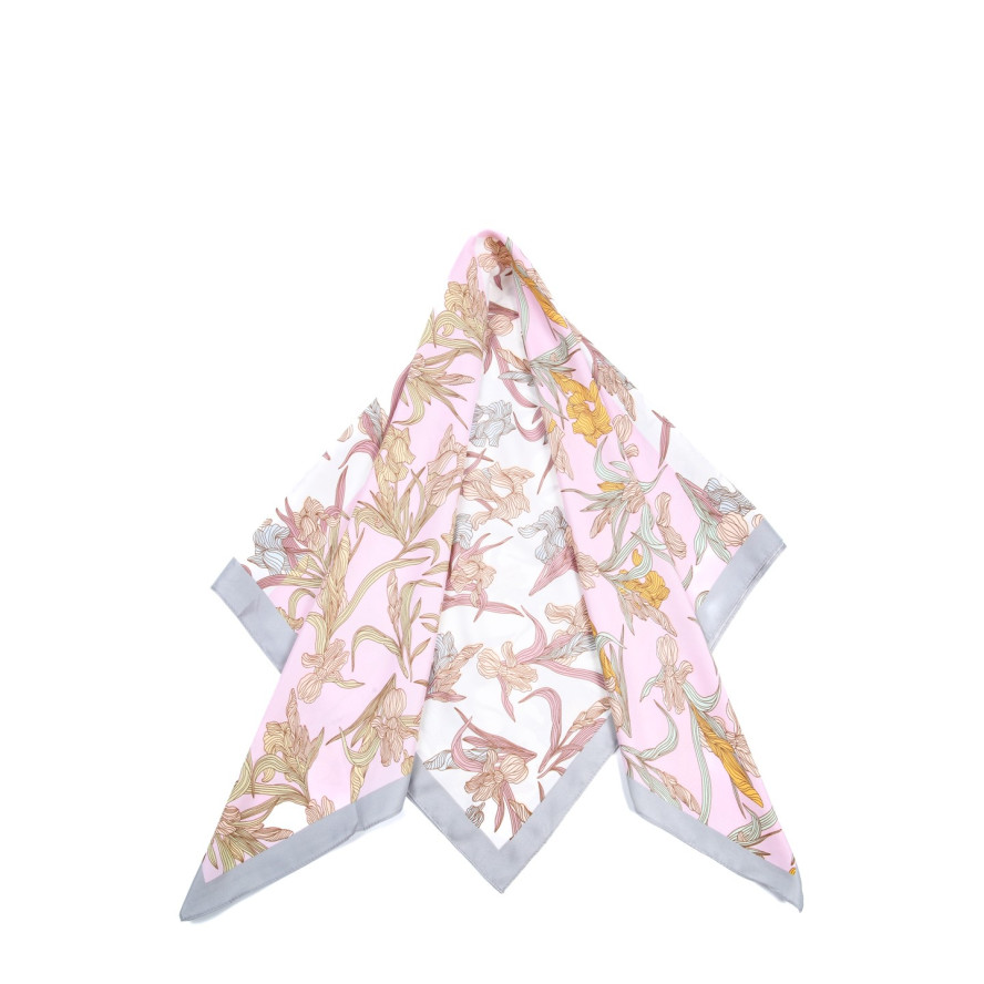 Хустка жіноча з принтом атлас різнокольорова КАЗЕРТА 915-756, фото 2