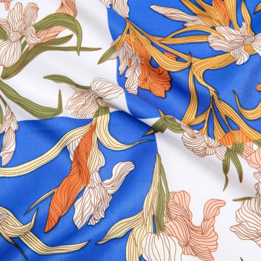 Хустка жіноча з принтом атлас різнокольорова КАЗЕРТА 915-770, фото 3