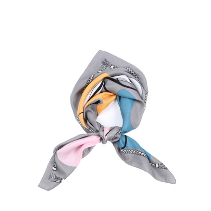 Хустка жіноча з принтом атлас різнокольорова ЛІВОРНО 915-824 Хустка жіноча з принтом атлас різнокольорова ЛІВОРНО 915-824