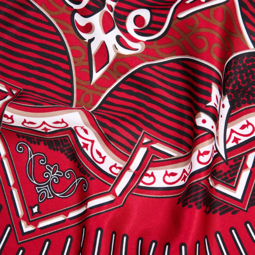 Хустка жіноча з принтом атлас різнокольорова ДЖИЛ 916-081, фото 3