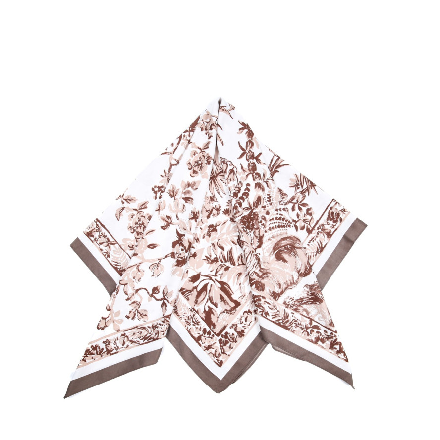 Хустка жіноча з принтом атлас різнокольорова ЖАКЛІН 916-173, фото 2