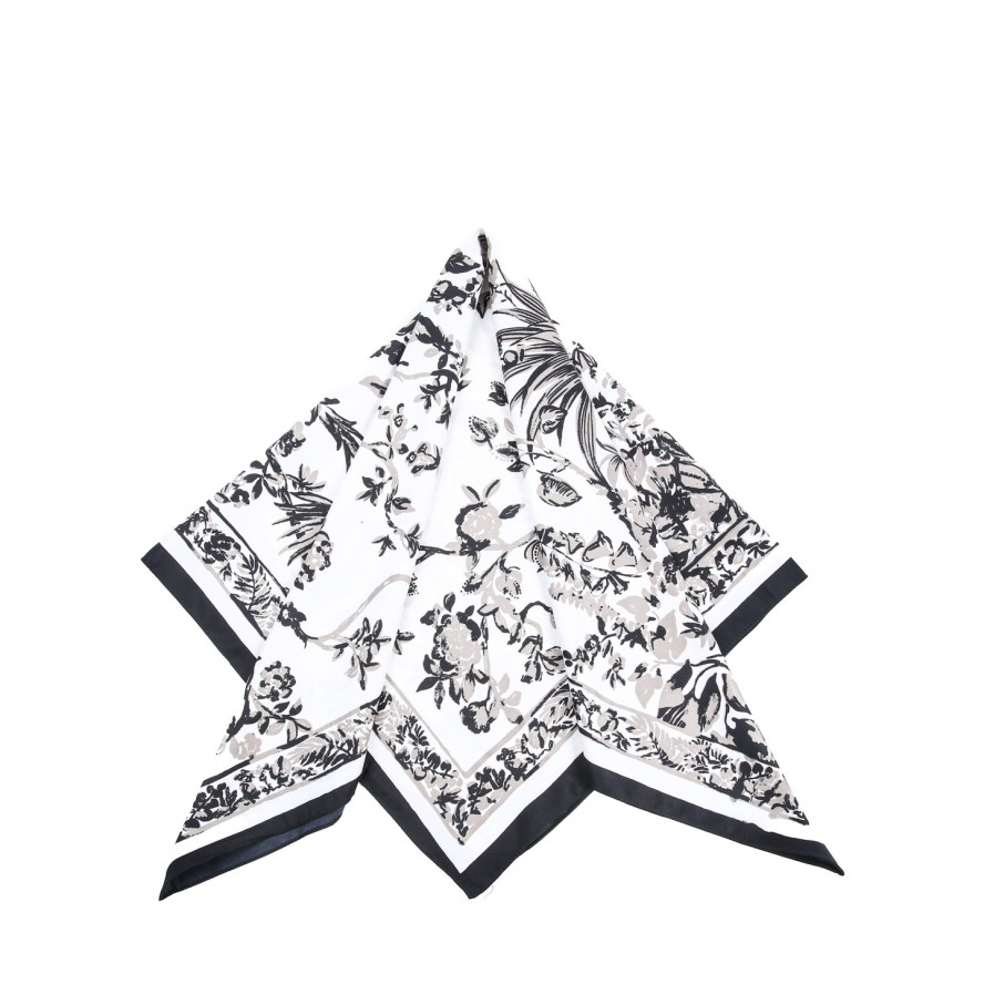 Хустка жіноча з принтом атлас різнокольорова ЖАКЛІН 916-180, фото 2