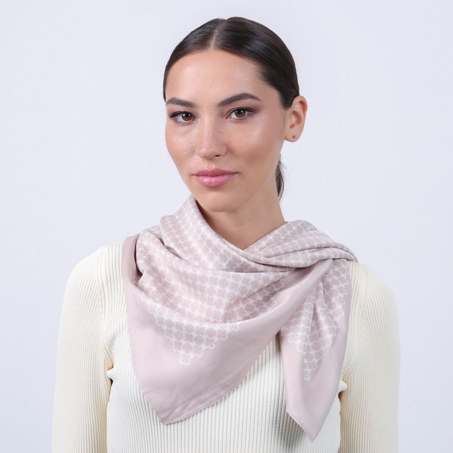 Хустка жіноча з принтом атлас різнокольорова ШИРЛІ 916-425, фото 4