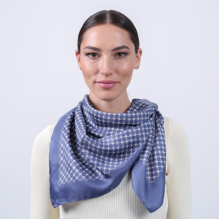 Хустка жіноча з принтом атлас різнокольорова ШИРЛІ 916-432, фото 4