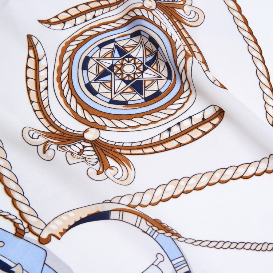 Хустка жіноча з принтом атлас різнокольорова МАКСІН 916-616, фото 3