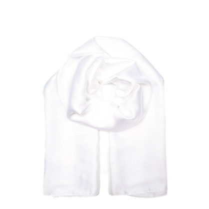 Палантин жіночий однотонний атлас білий КРІСТАЛ 723-436 Палантин жіночий однотонний атлас білий КРІСТАЛ 723-436