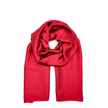 Палантин жіночий однотонний атлас бордовий КРІСТАЛ 723-443