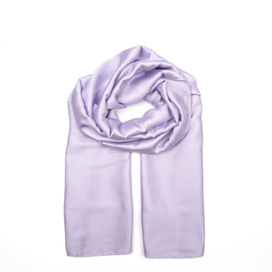 Палантин жіночий однотонний атлас фіолетовий КРІСТАЛ 723-481, фото 1