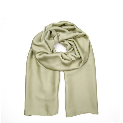 Палантин жіночий однотонний атлас зелена КРІСТАЛ 723-528 Палантин жіночий однотонний атлас зелена КРІСТАЛ 723-528