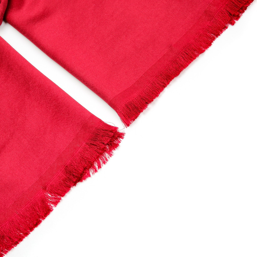 Палантин жіночий однотонний бавовна бордовий ВАРВАРА 723-559, фото 2