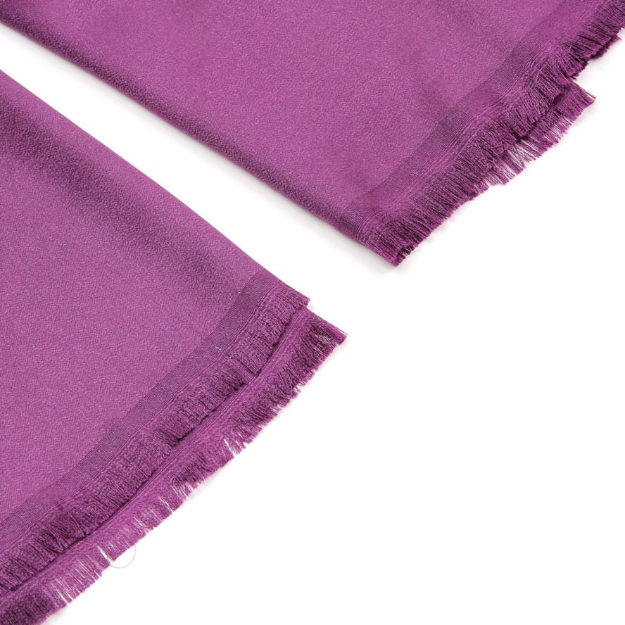 Палантин жіночий однотонний бавовна фіолетовий ВАРВАРА 723-603, фото 2