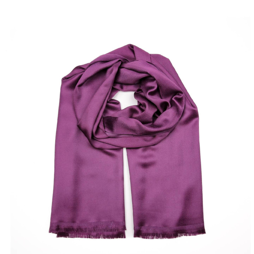 Палантин жіночий однотонний бавовна фіолетовий ВАРВАРА 723-603, фото 1