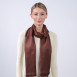 Палантин женский однотонный хлопок коричневый ВАРВАРА 723-658, фото 3