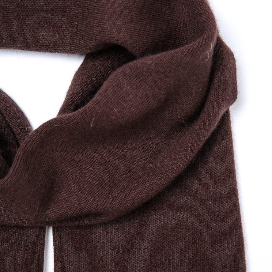 Шарф жіночий однотонний вовна коричневий FELIX 544-110, фото 2