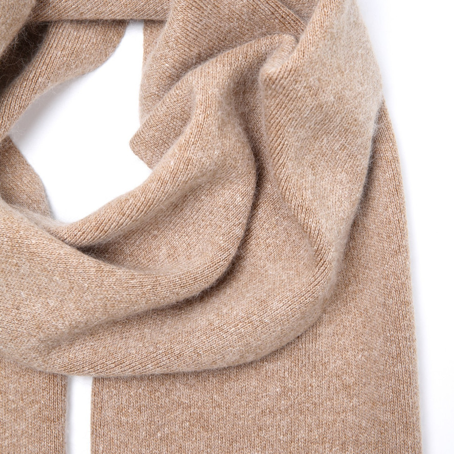 Шарф женский однотонный шерсть бежевый FELIX 544-127, фото 2