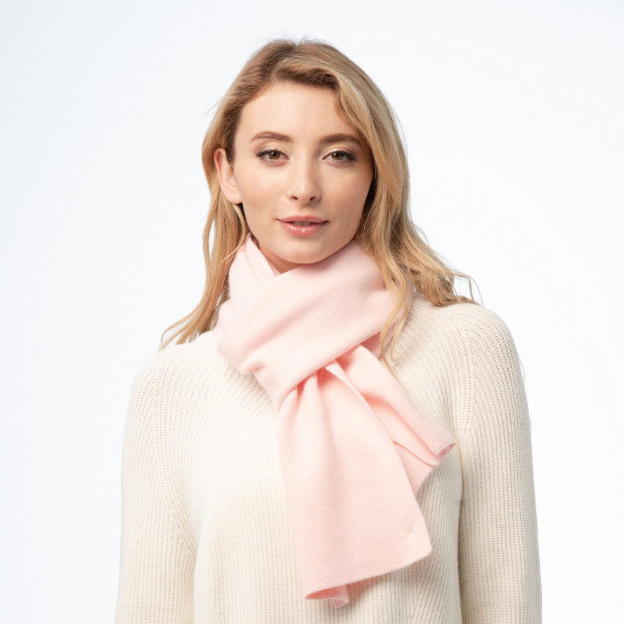 Шарф жіночий однотонний вовна рожевий FELIX 671-785, фото 4