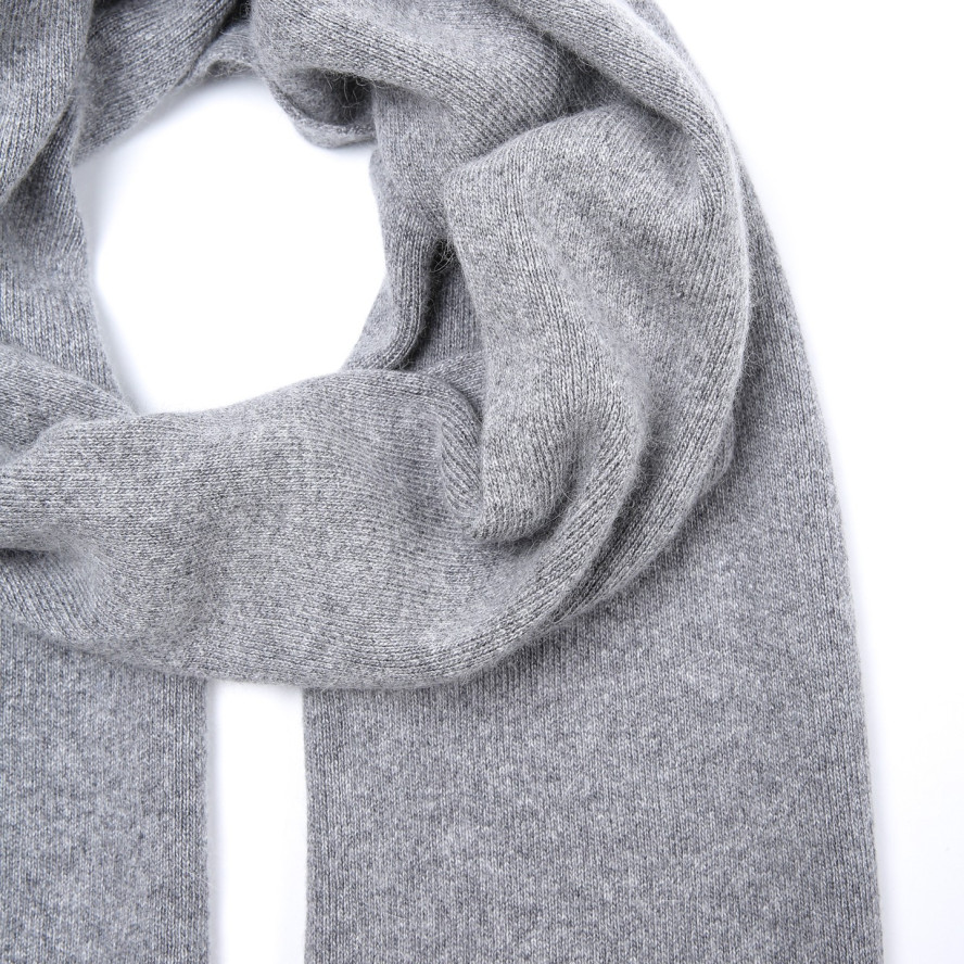 Шарф жіночий однотонний вовна сірий FELIX 671-808, фото 2