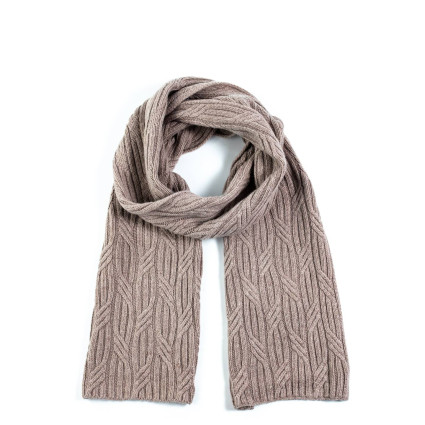 Шарф жіночий однотонний вовна бежевий AMALA 309-281 Шарф жіночий однотонний вовна бежевий AMALA 309-281