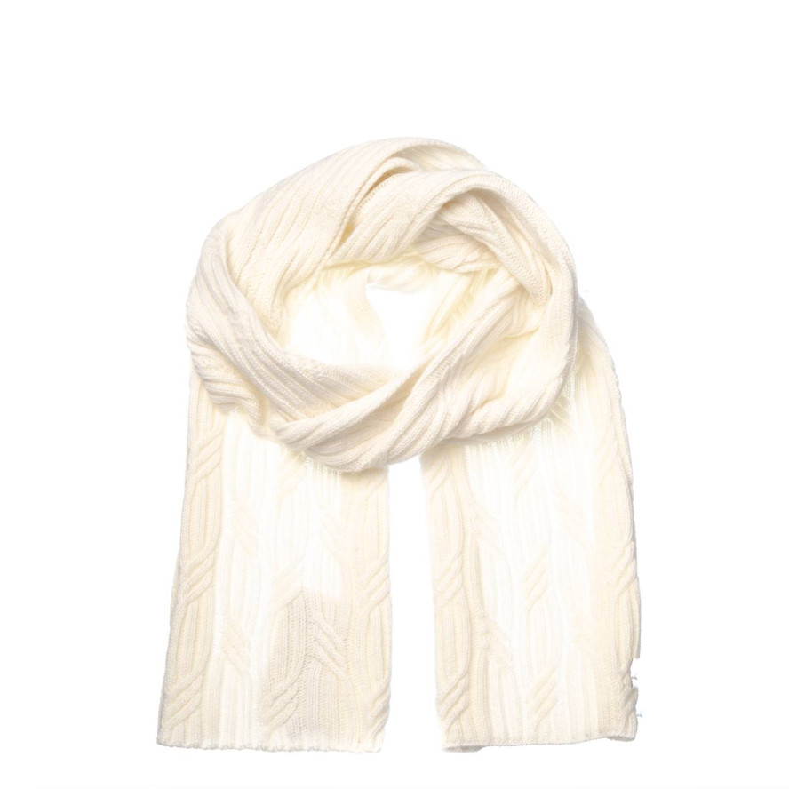 Шарф жіночий однотонний вовна білий AMALA 444-708, фото 1