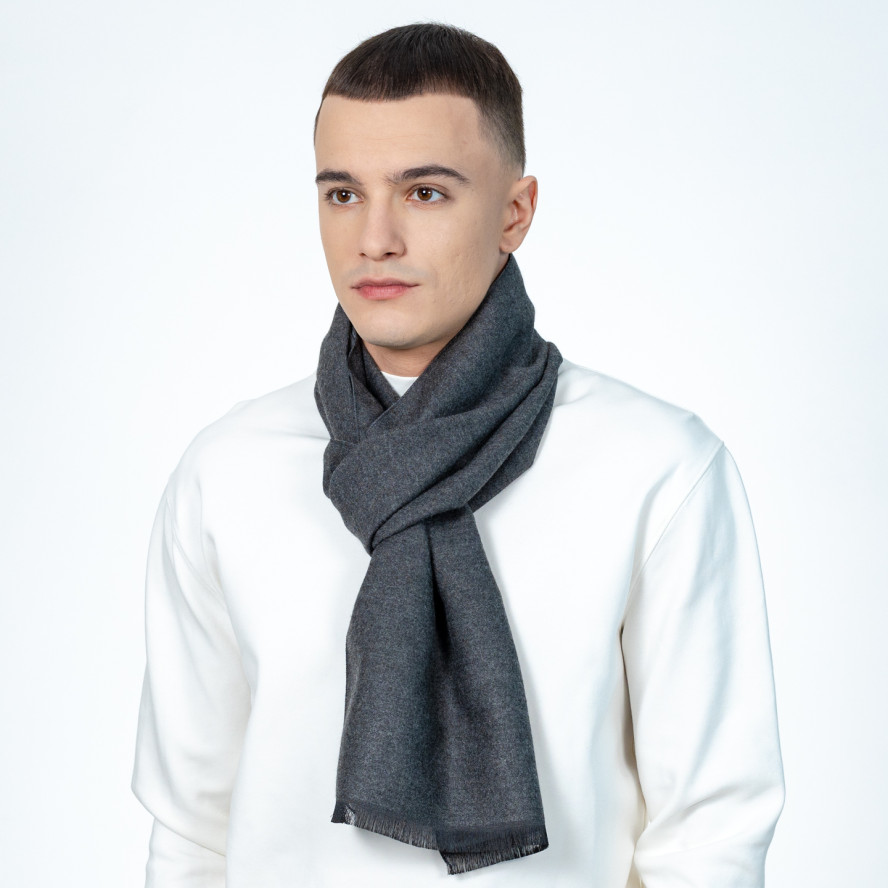 Шарф мужской двусторонний кашемир серый DENIS 906-633, фото 3