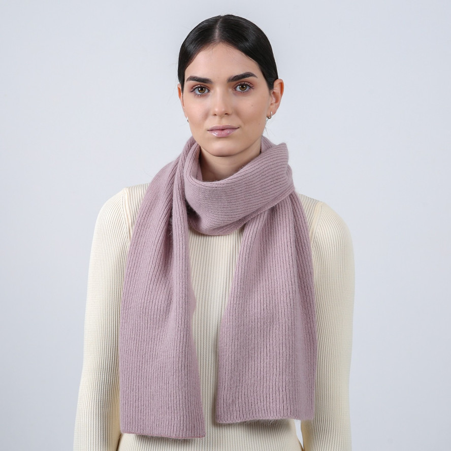 Шарф жіночий однотонний ангора рожевий HENRY 024-053, фото 3