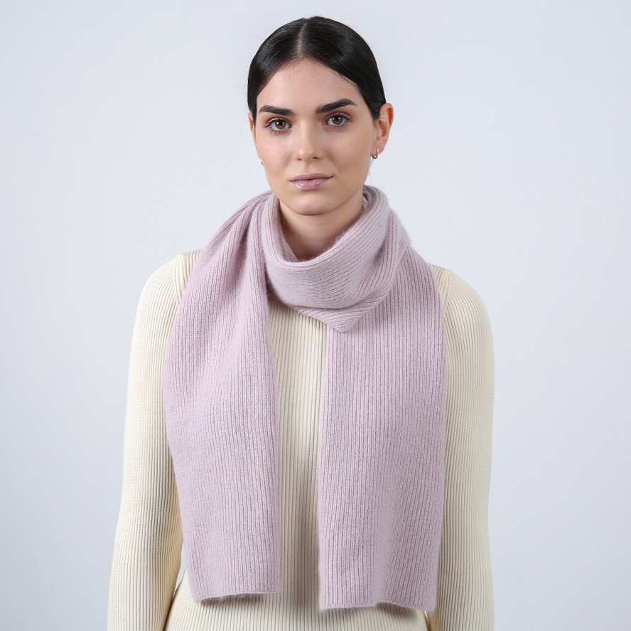 Шарф жіночий однотонний ангора рожевий HENRY 691-323, фото 3