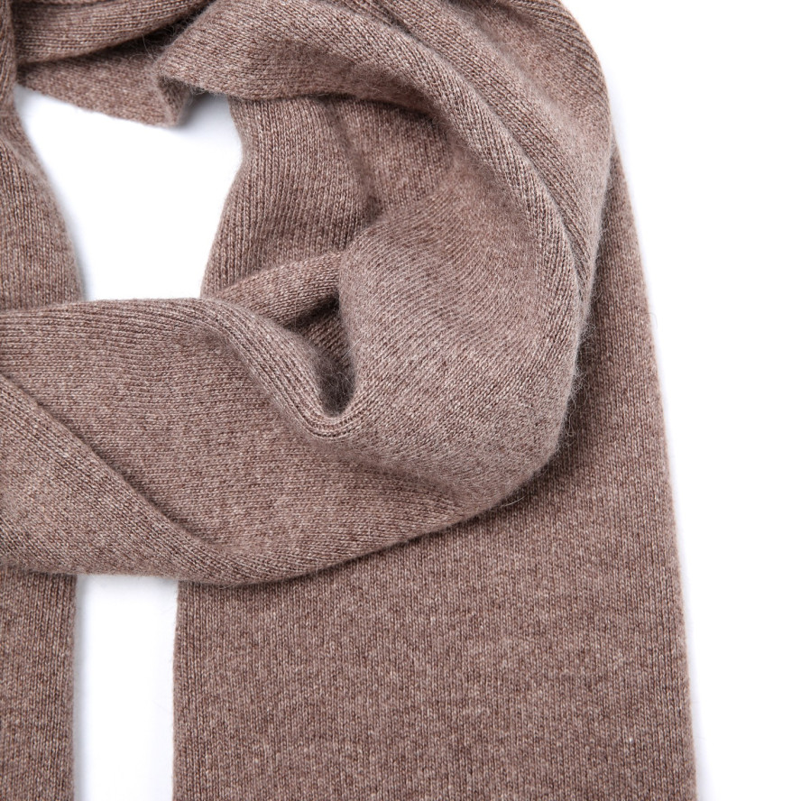 Шарф жіночий однотонний вовна коричневий FELIX 704-122, фото 2