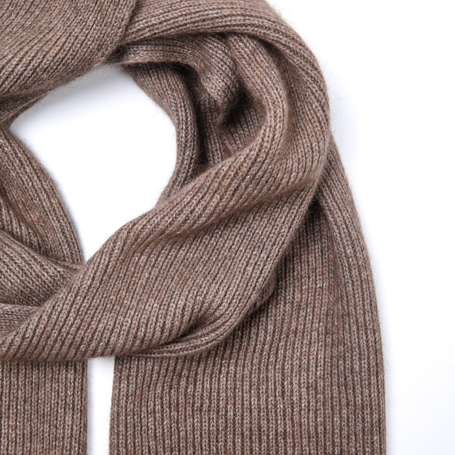 Шарф жіночий однотонний ангора коричневий HENRY 947-871, фото 2