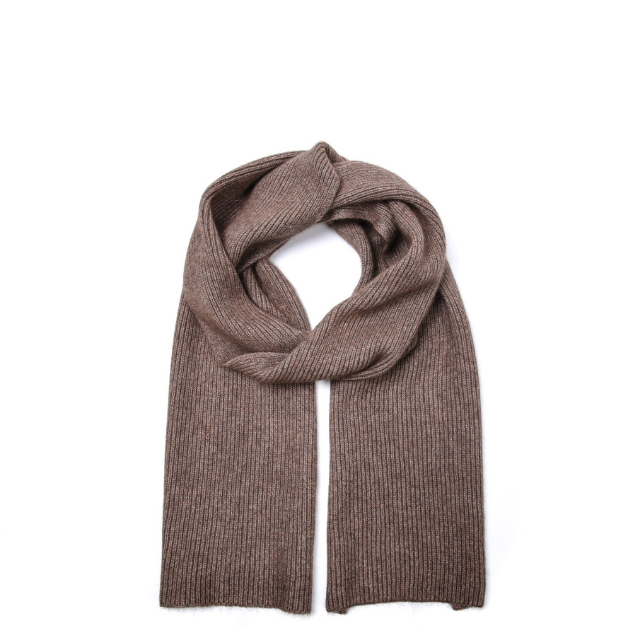 Шарф жіночий однотонний ангора коричневий HENRY 947-871, фото 1
