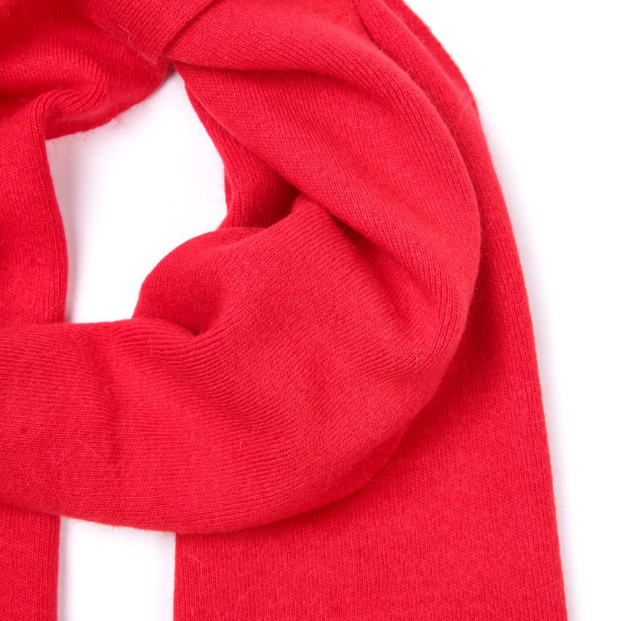 Шарф жіночий однотонний вовна червоний FELIX 052-703, фото 2