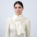 Шарф жіночий однотонний вовна молочний FELIX 225-596, фото 3