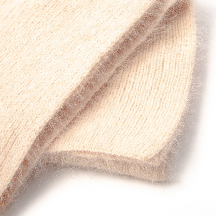 Шарф жіночий однотонний ангора бежевий JUDYT 225-633, фото 3