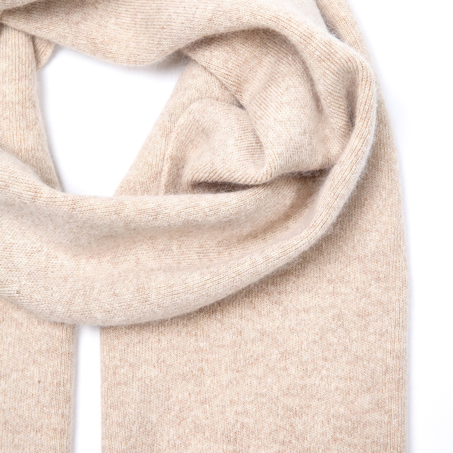 Шарф жіночий однотонний вовна бежевий FELIX 225-701, фото 2