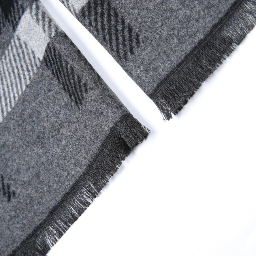 Шарф мужской клетка + полоска кашемир JIM 255-159, фото 2