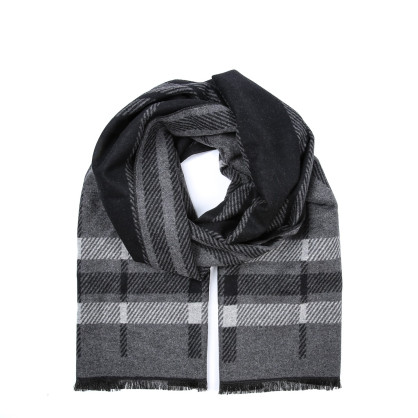 Шарф чоловічий клітинка + смужка кашемір JIM 255-159