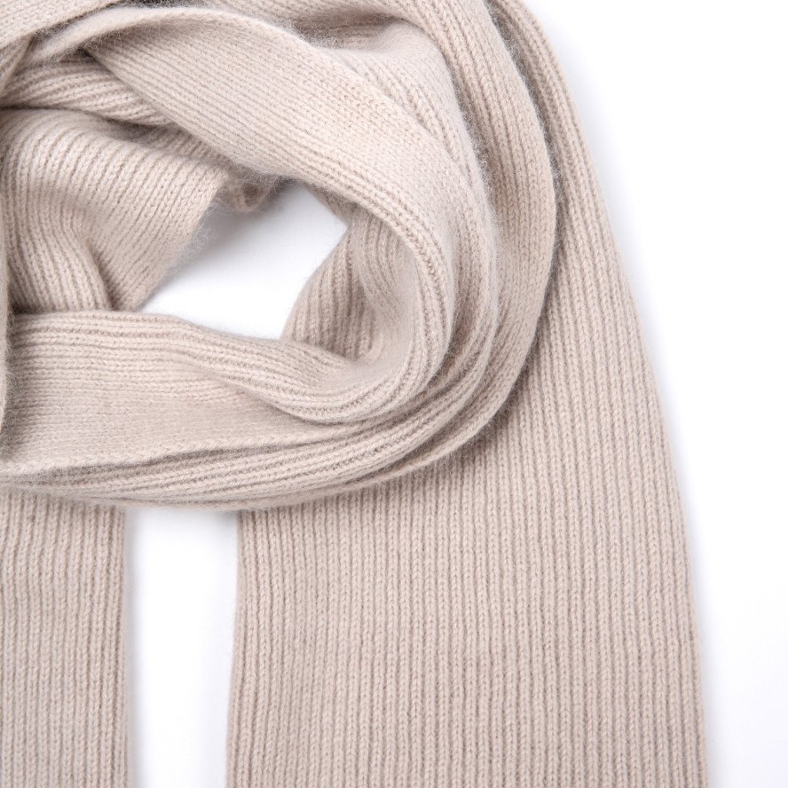 Шарф жіночий однотонний ангора бежевий HENRY 266-933, фото 2