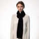Шарф жіночий однотонний вовна чорний АЛІСІ 554-801, фото 4
