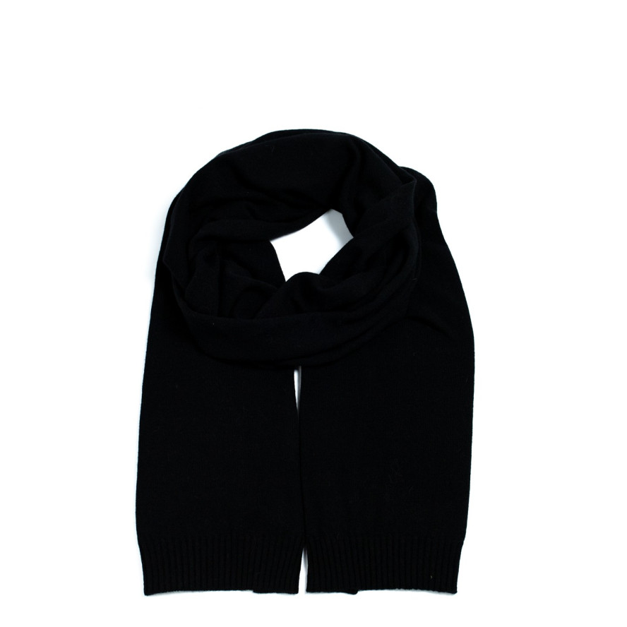 Шарф жіночий однотонний вовна чорний АЛІСІ 554-801, фото 1