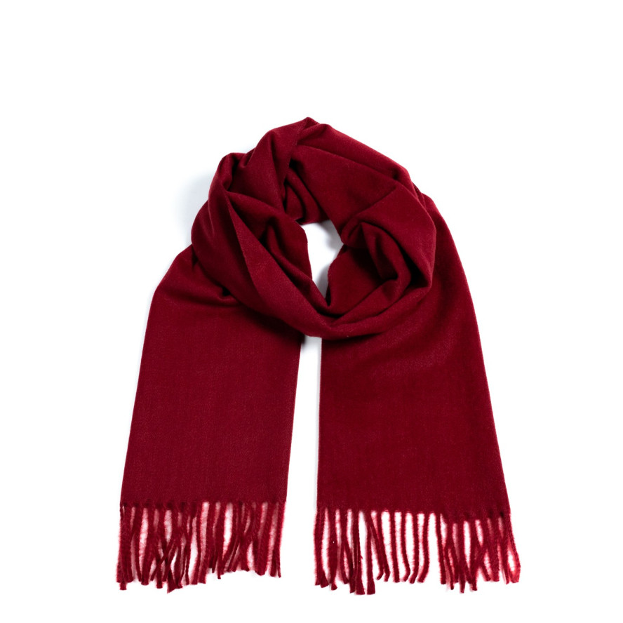 Шарф жіночий однотонний кашемір бордовий ЛЕОН 554-764, фото 1