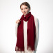 Шарф жіночий однотонний кашемір бордовий ЛЕОН 554-764, фото 3