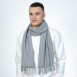 Шарф чоловічий однотонний кашемір сірий ЛЕОН 554-788, фото 3