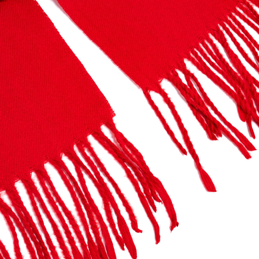 Шарф жіночий однотонний кашемір червоний ЛЕОН 554-832, фото 2