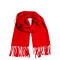 Шарф жіночий однотонний кашемір червоний ЛЕОН 554-832